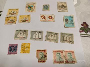 18 francobolli asiatici e italiani anni 70/80