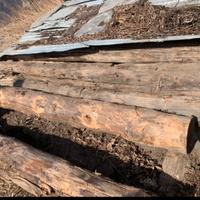 Legno antichi provenienti da baita in montagna