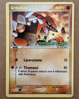 Carta Pokémon Groudon 5/106 Smeraldo 2006 Stamped