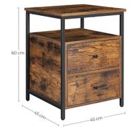 Cassettiera, comodino, tavolino stile industrial