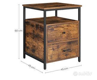 Cassettiera, comodino, tavolino stile industrial
