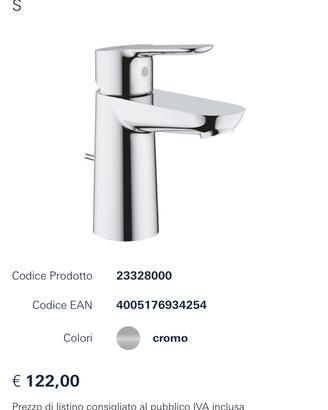 Rubinetto Grohe Bauedge per lavabo