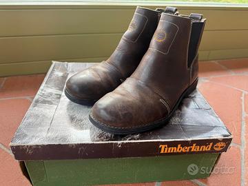Stivaletti in pelle marrone brunita TIMBERLAND