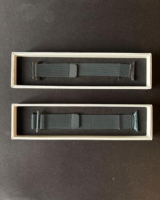 Coppia cinturini in maglia milanese per iWatch
