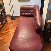 Dormeuse Chaise Longue stile Chesterfield vintage 