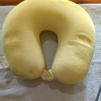 Cuscino da viaggio per il collo,giallo,mai usato
