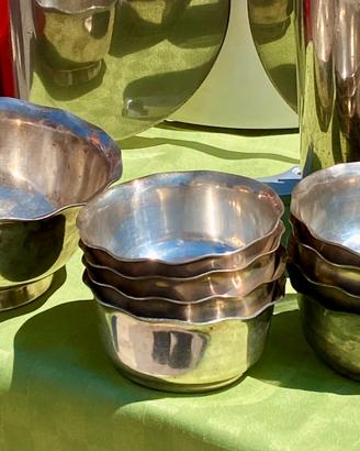 Set di Coppette e Ciotola.Gio Ponti per Calderoni