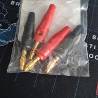 n.4 spina banana 4mm per radio hf vhf uhf cb