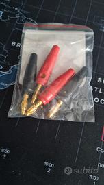 n.4 spina banana 4mm per radio hf vhf uhf cb