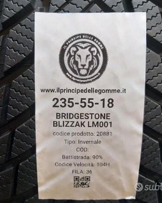 2 gomme 235 55 18 bridgestone a20881