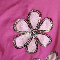 Dolcevita felpato taglia M con fiori di lustrini