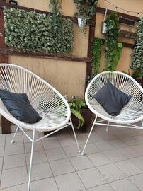 coppia  poltrone acapulco  bianche