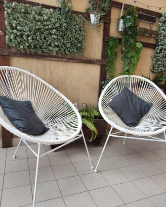 coppia  poltrone acapulco  bianche