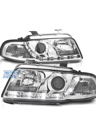 FARI PER AUDI A4 B5 94-99 LUCE DIURNA A LED FONDO 