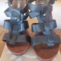 Sandali Tacco e Plateau Effetto Legno S&D nr. 39