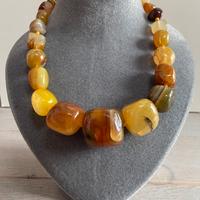 Collana in agata naturale color miele