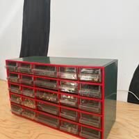 Cassettiera vintage minuteria metallica