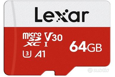 Lexar Micro SD 64 GB, Scheda Micro SD fino a 100 M
