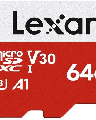 Lexar Micro SD 64 GB, Scheda Micro SD fino a 100 M