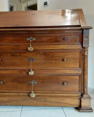 Antico Comò a Ribalta / Secretaire in Legno Massel