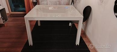 Tavolo quadrato 120x120 bianco allungabile 