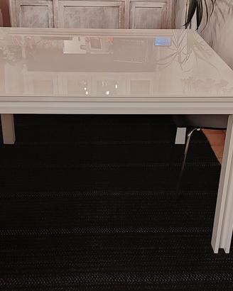 Tavolo quadrato 120x120 bianco allungabile 