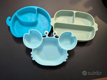 Piatti per pappa in silicone con forme buffe