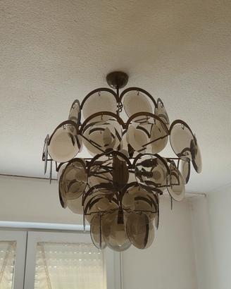 set lampadario più lampade comodino murano