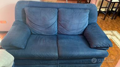 Divano due posti in pelle nabuk