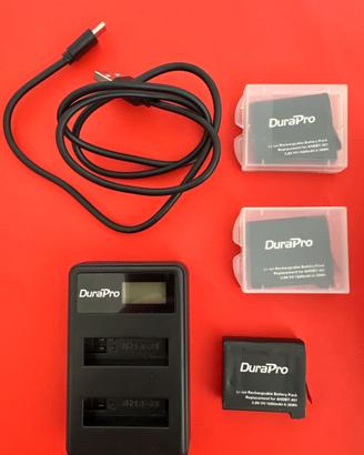 Kit batterie e caricatore DuraPro per GoPro
