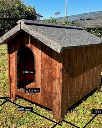 Casetta cuccia in legno per cani tg. media