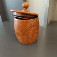 Fumatore Vintage in Legno Massiccio - Porta Tabacc