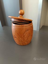 Fumatore Vintage in Legno Massiccio - Porta Tabacc