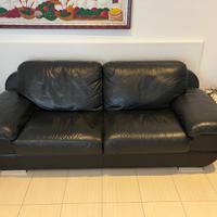 Divano in pelle nero