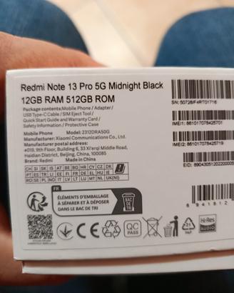 Xiaomi Redmi note 13 Pro 5G 12gb RAM 512gb rom