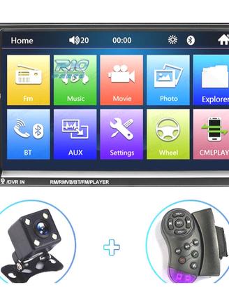 RADIO 2DIN 7" TOUCHSCREEN BLUETOOTH USB SD RETROM