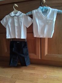 abbigliamento bambino cardigan, pantalone, camicia