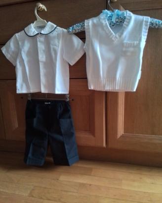 abbigliamento bambino cardigan, pantalone, camicia