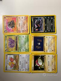 14 Carte Pokèmon 1ª edizione