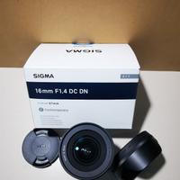 Obiettivo Sigma 16mm f/1.4 DC DN C per fujifilm X 