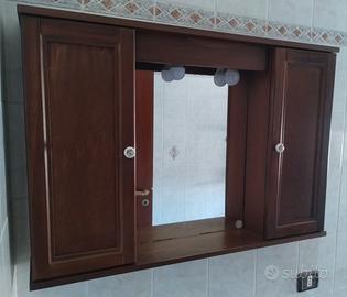Mobiletto toilette specchiera da bagno in stile cl