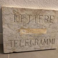 LASTRA IN MARMO LETTERE / TELEGRAMMI D'EPOCA