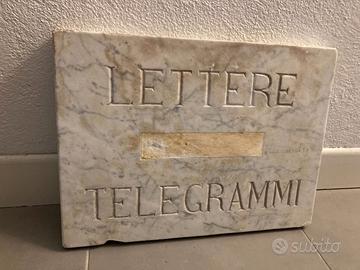 LASTRA IN MARMO LETTERE / TELEGRAMMI D'EPOCA