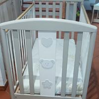 Culla Pali con materasso in aloe vera + cassettino