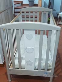 Culla Pali con materasso in aloe vera + cassettino