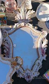 Specchi decorati in Capodimonte vintage