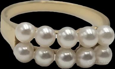ANELLO ORO CON PERLE MIKIMOTO