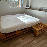 Letto matrimoniale bancali - fai da te - vintage