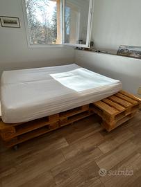Letto matrimoniale bancali - fai da te - vintage