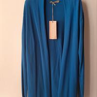 Cardigan lungo blu cobalto. M-Milano Tg. M/L